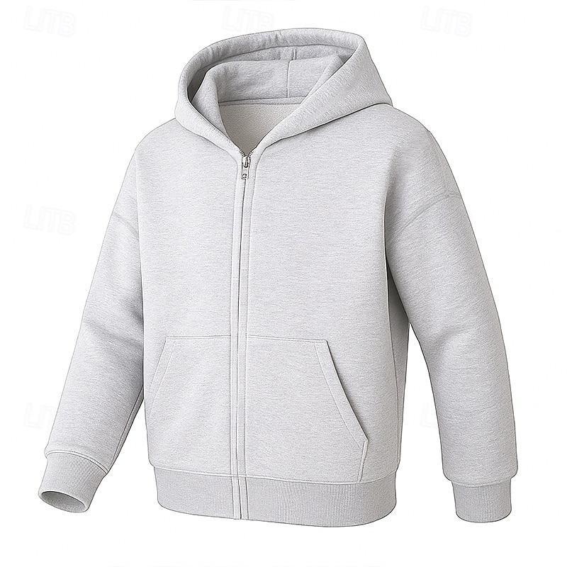 Men's Hoodie Full Zip Hoodie Black White Navy Blue Light Grey Hooded Plain Zip Up Sports & Outdoor Casual Daily Streetwear Cool Sportswear Spring &  Fall Clothing Apparel Hoodies Sweatshirts2