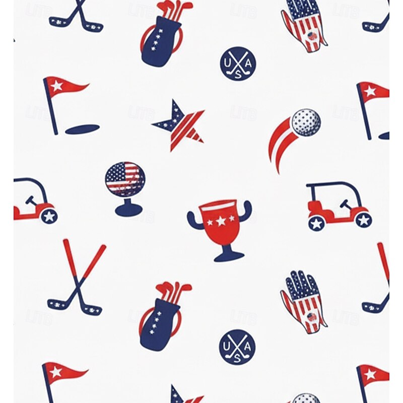 Men's Graphic Polo Long Sleeve Polo Shirts Lapel Casual Outdoor Athleisure Daily Wear 3D Print Buttons Fall Winter White2