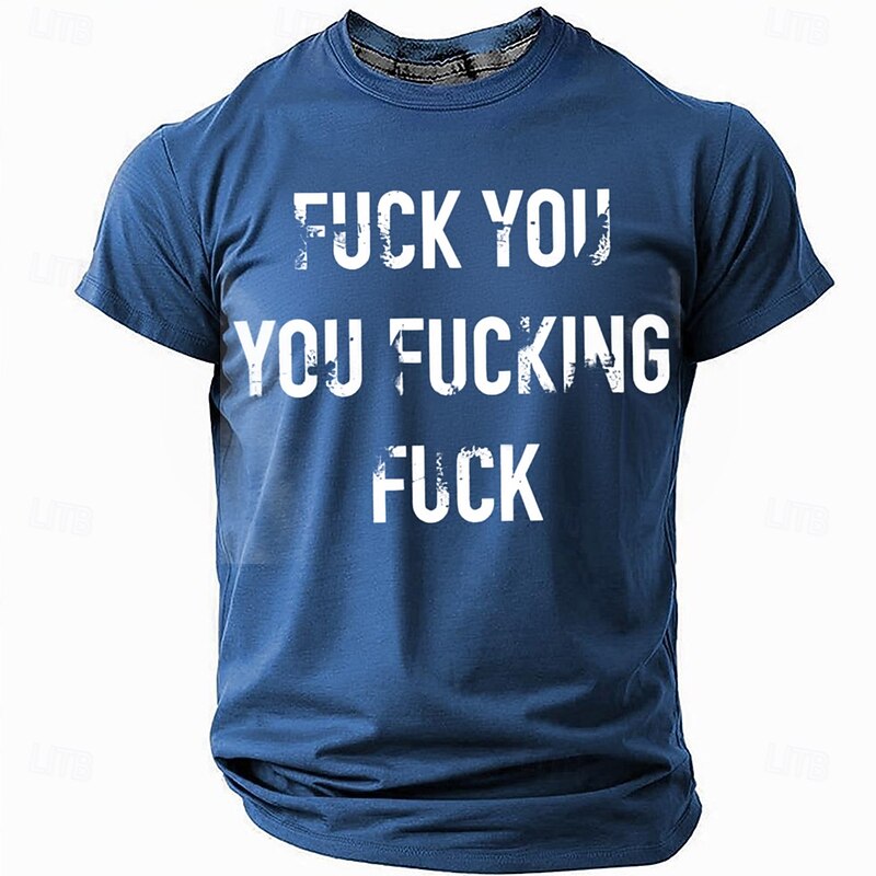 Men's Funny Slang Rude Lip T Shirt Short Sleeve T shirt 3D Print Crew Neck Shirt Fashion Daily Street Daily Black White Red Summer Spring Clothing Apparel S M L XL XXL XXXL3