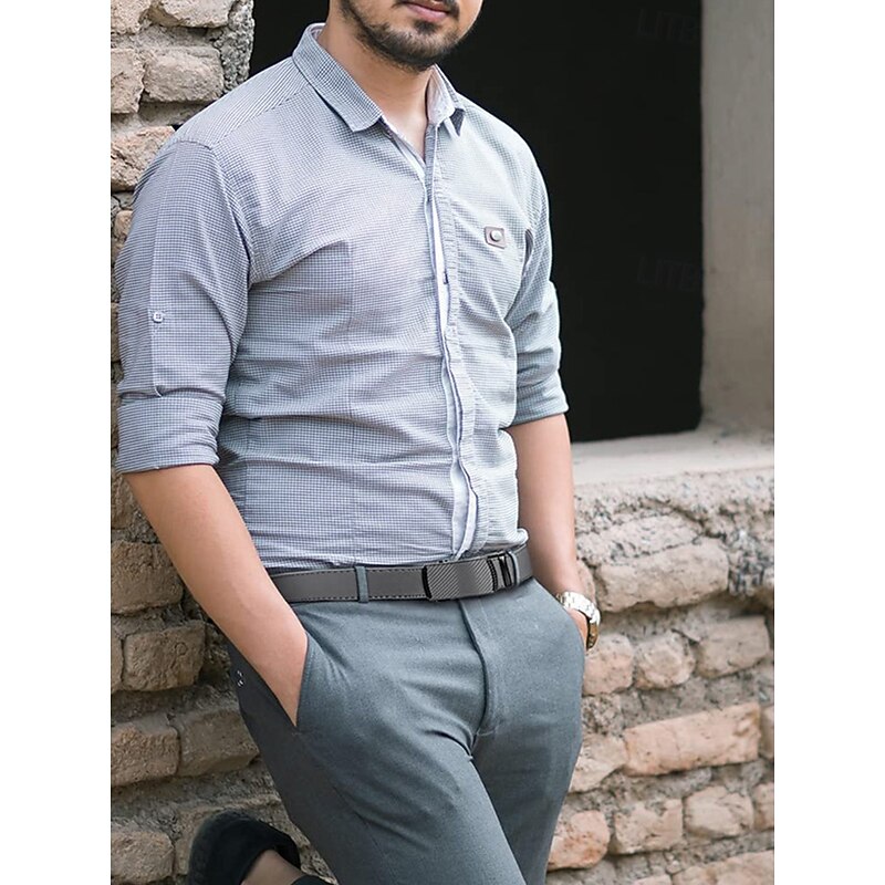 Men's Genuine Leather Belt with Automatic Buckle, Stylish Adjustable Dress Waistband in Multiple Colors, Durable Business & Casual Accessory, Perfect Christmas Gift4