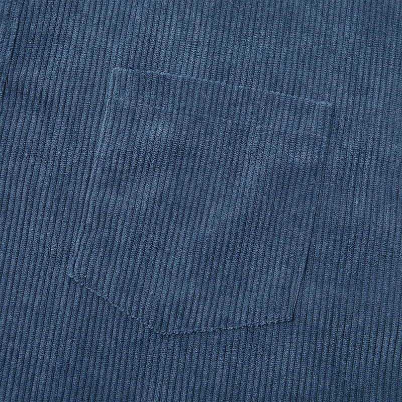 Men's Corduroy Shirt Polo Shirts Casual Sports Lapel Long Sleeve Fashion Basic Color Block Patchwork Buttons Fall Spring &  Fall Regular Fit Black Green Light Blue Navy Blue Khaki Corduroy Shirt4