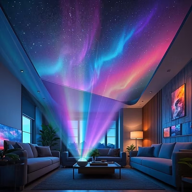 Northern Galaxy Aurora Projector with 14 Lighting Effects 2-in-1 LED Star Projector with Remote Control and Nebula Lights Bedroom/game Room/home Theater/ceiling/birthday/party Night Light Projector