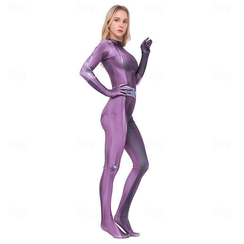 Zentai Suits Patterned Zentai Suits Cosplay Costume Ninja Carnival Costume Full Body Suit Men's Women's Boys Fashion Sexy Costume Solid Color Costume for Masquerade Adults'4