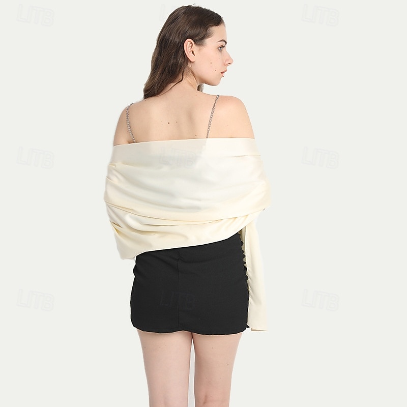 Sparkling Metallic Pashmina Shawl Wraps Scarf for Evening Party Bridal Wedding Formal Dresses3