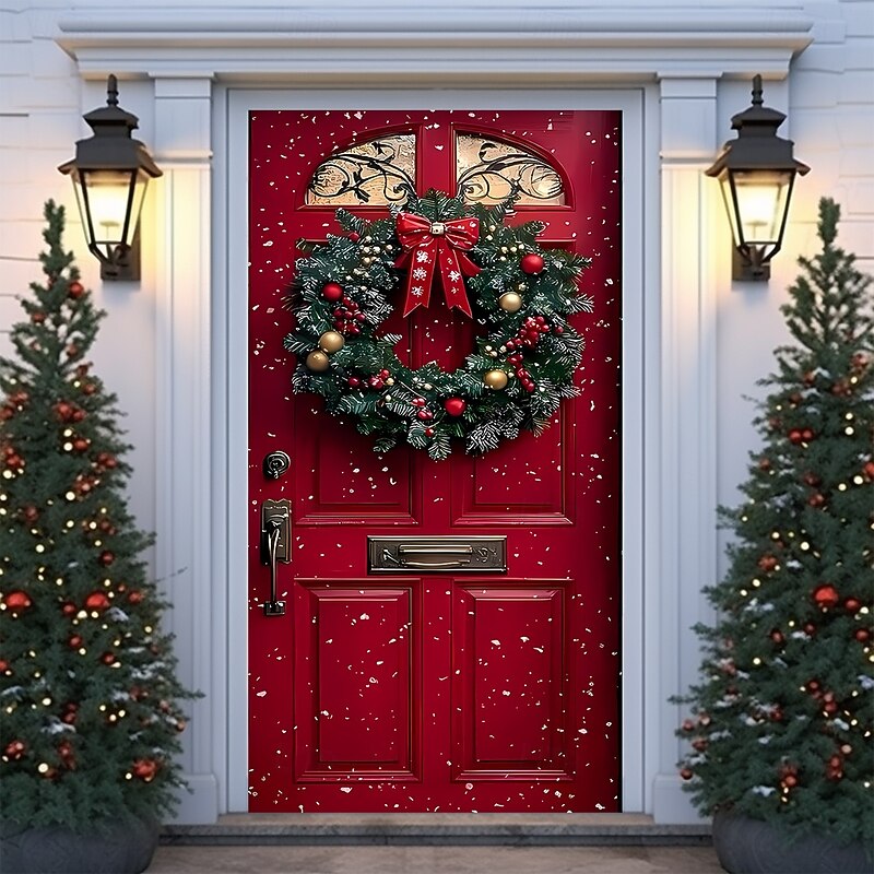 Christmas Posters Door Cover Outdoor Banners Ornaments Cute 3D Party Dorm Teens Room College Dorm Guys Man Cave Frat Bedroom Shooting Backgrounds Home Decor3