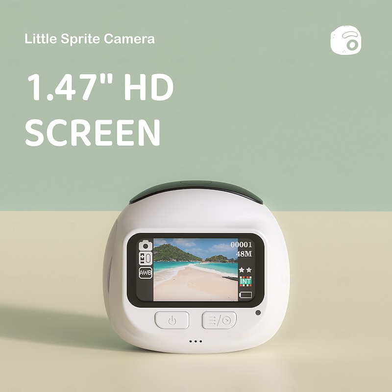 HD 1080P mini portable outdoor sports camera with lanyard suitable for thumb outdoor cycling photography and video recording featuring a 1/4-inch screw hole at the bottom for mounting various bracke3