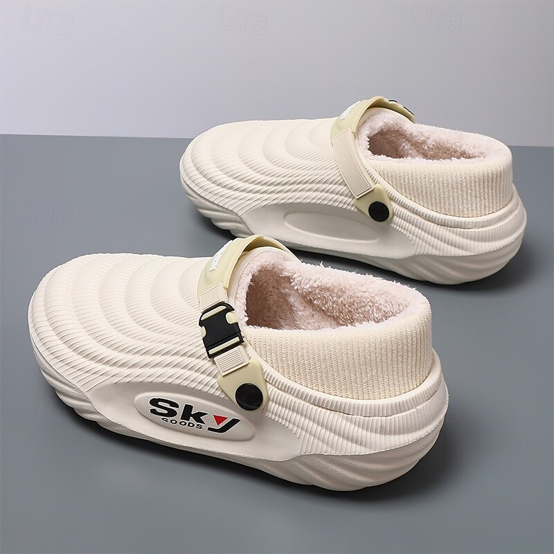 Men's Beige Slip-On Casual Sneakers with Textured Sole and Adjustable Strap, Lightweight Breathable Walking Shoes for Outdoor and Everyday Wear4