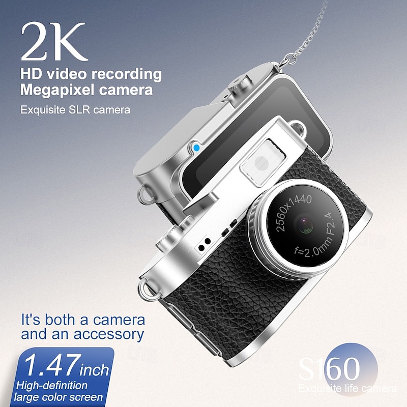 HD 2K Full-Screen Mini Thumb-Sized Digital Camera for Students Portable Photo and Video Camera with 1.47in IPS Screen4