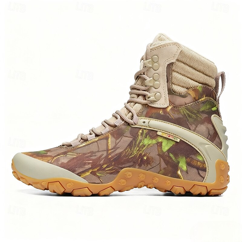 Men's Waterproof Camo Tactical Boots with Non-Slip Sole, Outdoor Hunting Hiking Military Combat Shoes3
