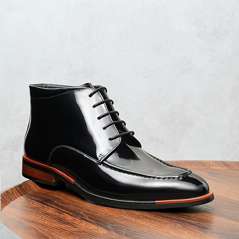 Men's Luxury Genuine Leather Dress Boots -Polished Formal Business Casual Shoes for Office, Wedding, and Evening Wear2