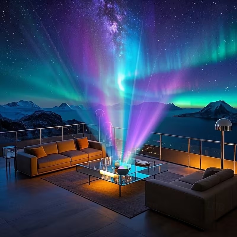 Northern Galaxy Aurora Projector with 14 Lighting Effects 2-in-1 LED Star Projector with Remote Control and Nebula Lights Bedroom/game Room/home Theater/ceiling/birthday/party Night Light Projector4