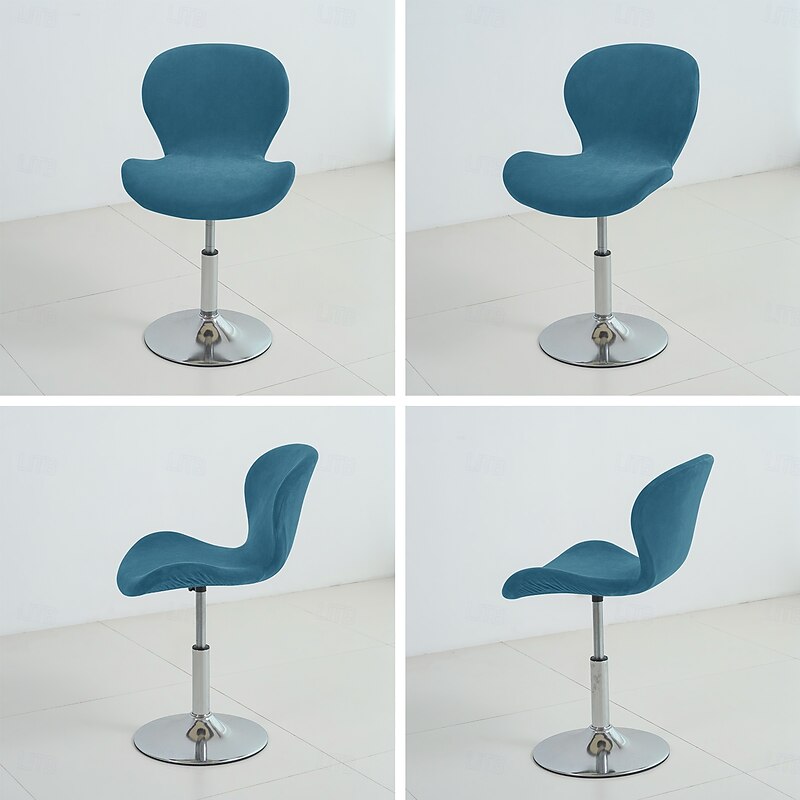 1pcs/2pcs Velvet Bar Stool Slipcover, Stretch Chair Cover for Kitchen Island, Counter, Pub, or Dining Chairs4