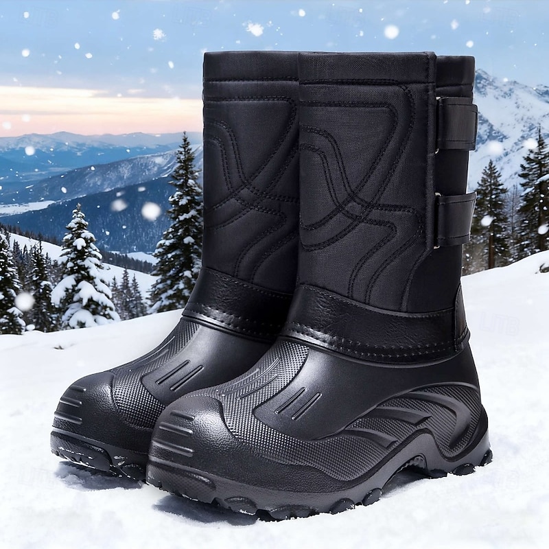 Men's Waterproof Insulated Winter Snow Boots with Non-Slip Sole, Warm Camouflage Outdoor Boots for Cold Weather Hiking and Skiing4