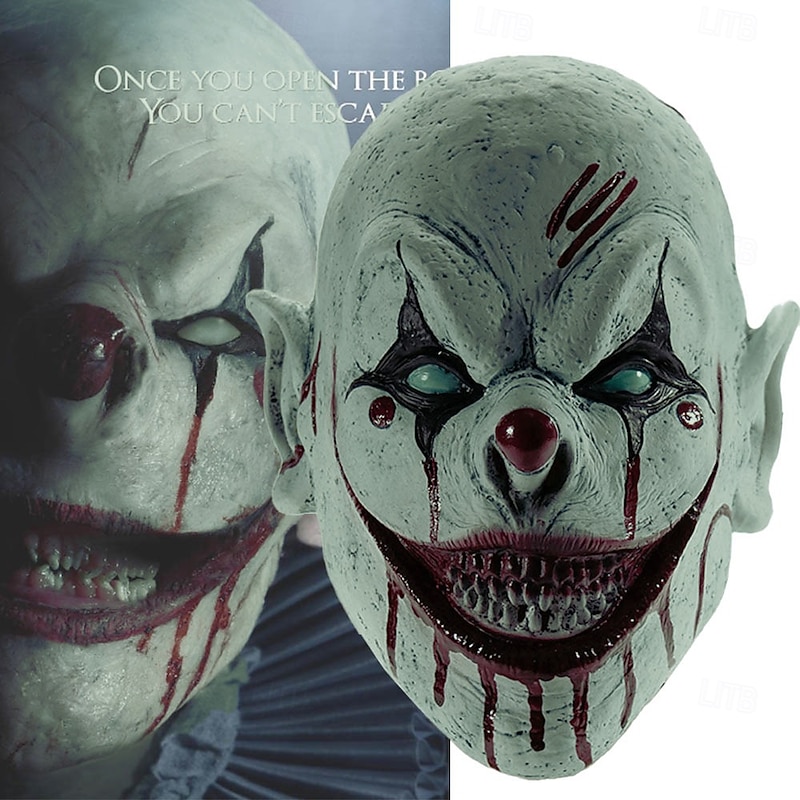 Killer Clown Evil Clown Halloween Mask Halloween Props Horror Scary Costume Halloween Adults' Men's Women's Halloween Carnival Easy Halloween Costumes Dress Up