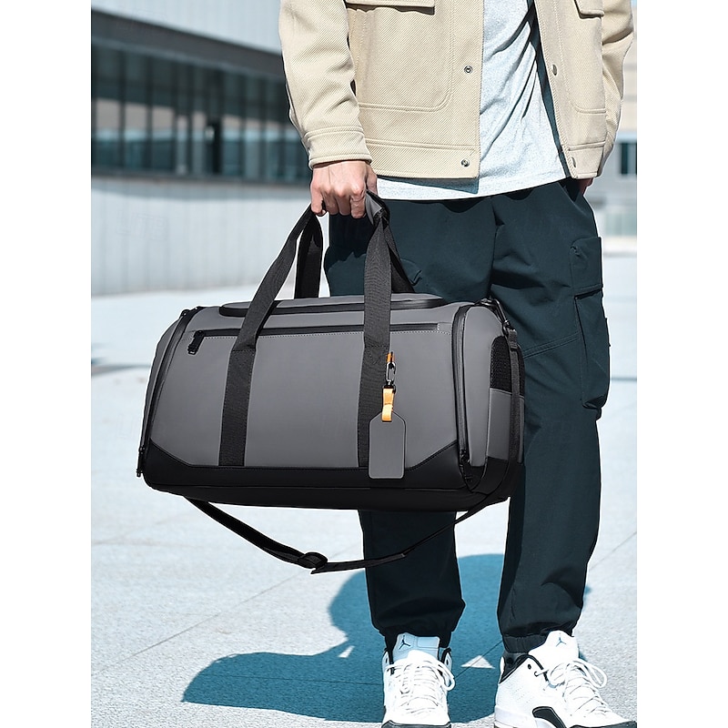 Men's Waterproof Scratch-Resistant Duffel Bag – Large Capacity Travel Gym Bag with Shoe Compartment, Durable Sports Weekender Tote for Fitness, Outdoor and Business Trips
