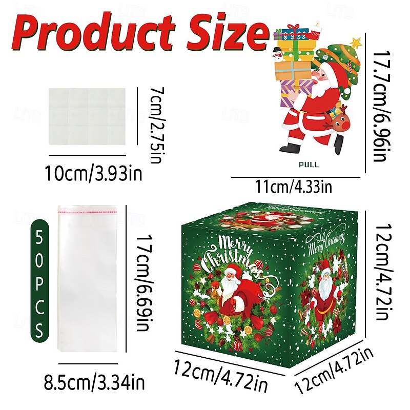 Christmas Surprise Gift Money Box, Cartoon Laminated Pull-Out Cash Box, Fun Holiday Xmas Gift for Kids and Adults2