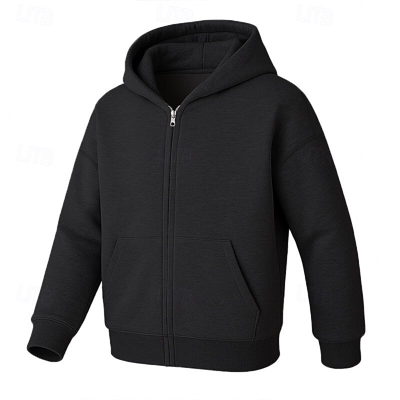 Men's Hoodie Full Zip Hoodie Black White Navy Blue Light Grey Hooded Plain Zip Up Sports & Outdoor Casual Daily Streetwear Cool Sportswear Spring &  Fall Clothing Apparel Hoodies Sweatshirts4