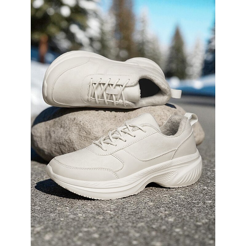 Women's Purple Warm Fur Lined Wide Fit Sneakers with Non-Slip Sole, Cozy Winter Casual Shoes for Ladies, Comfortable Outdoor Walking & Cold Weather Wear2