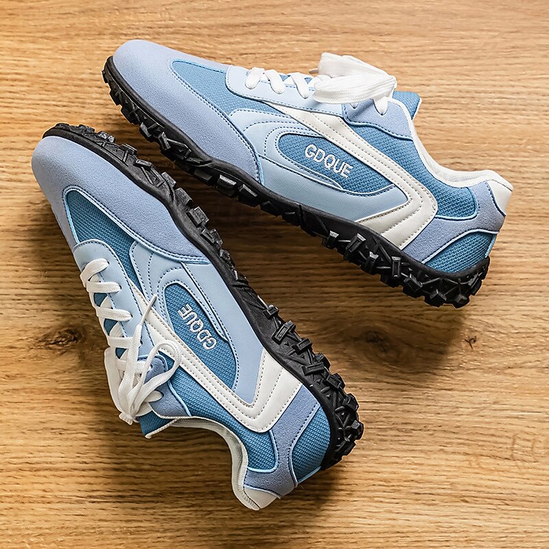 Men's Light Blue Mesh Breathable Sneakers with Non-Slip Sole, Lightweight Sporty Casual Shoes for Walking, Running and Daily Wear4