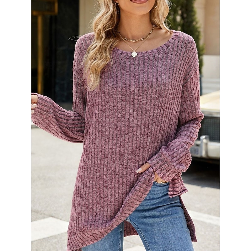Women's Blouse Solid Color Stylish Casual Long Sleeve Crew Neck Regular Tops Daily Ruched Blue Purple Green Gray Spring Fall Winter2