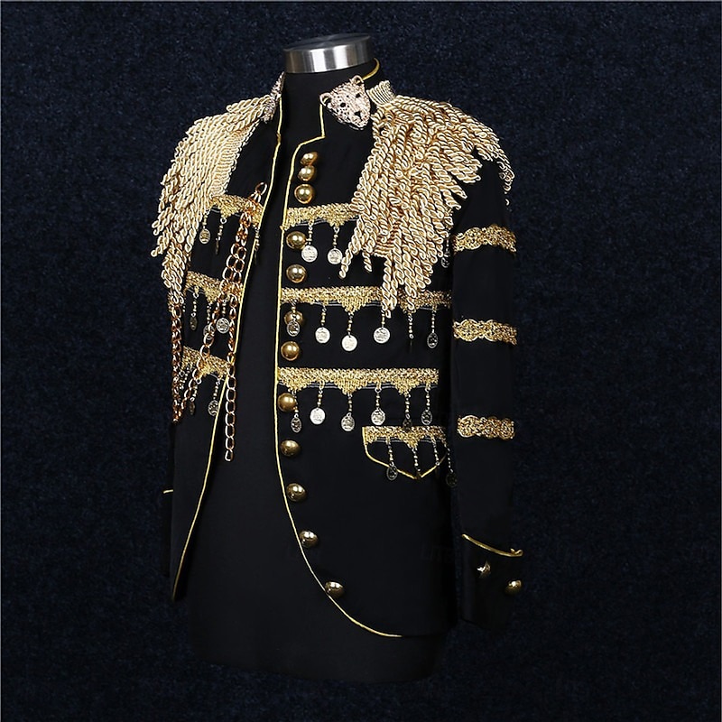 Retro Vintage Rococo Coat Masquerade Circus Jacket Prince Aristocrat Fancy Dress Men's Royal Carnival Masquerade Event / Party Adults' Coat Spring Fall & Winter2