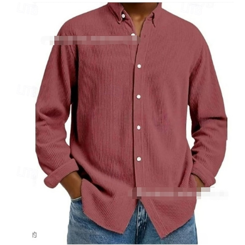 Men's Casual Shirt Button Up Shirt Black White Wine Purple Long Sleeve Plain Stand Collar Lapel Outdoor Vacation Jacquard Clothing Apparel Fashion Casual Shirts Comfortable4