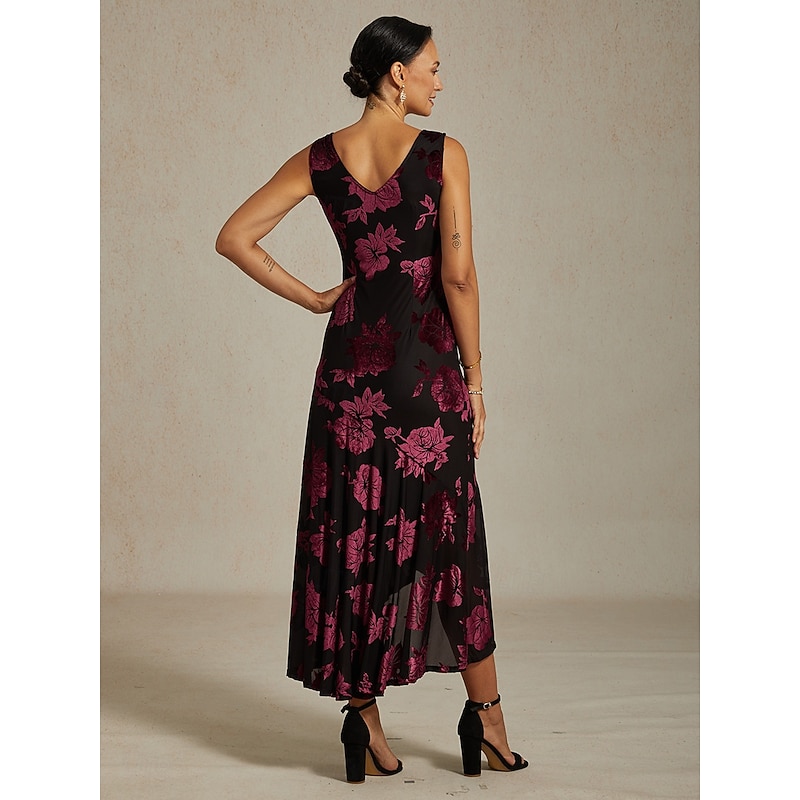 Women's Shrugs Floral Elegant Vintage 3/4 Length Sleeve V Neck Wedding Guest Party Evening Wear Evening Party Wine Fall Winter