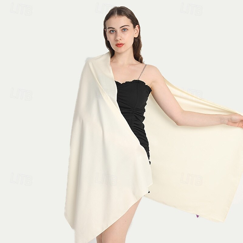 Sparkling Metallic Pashmina Shawl Wraps Scarf for Evening Party Bridal Wedding Formal Dresses