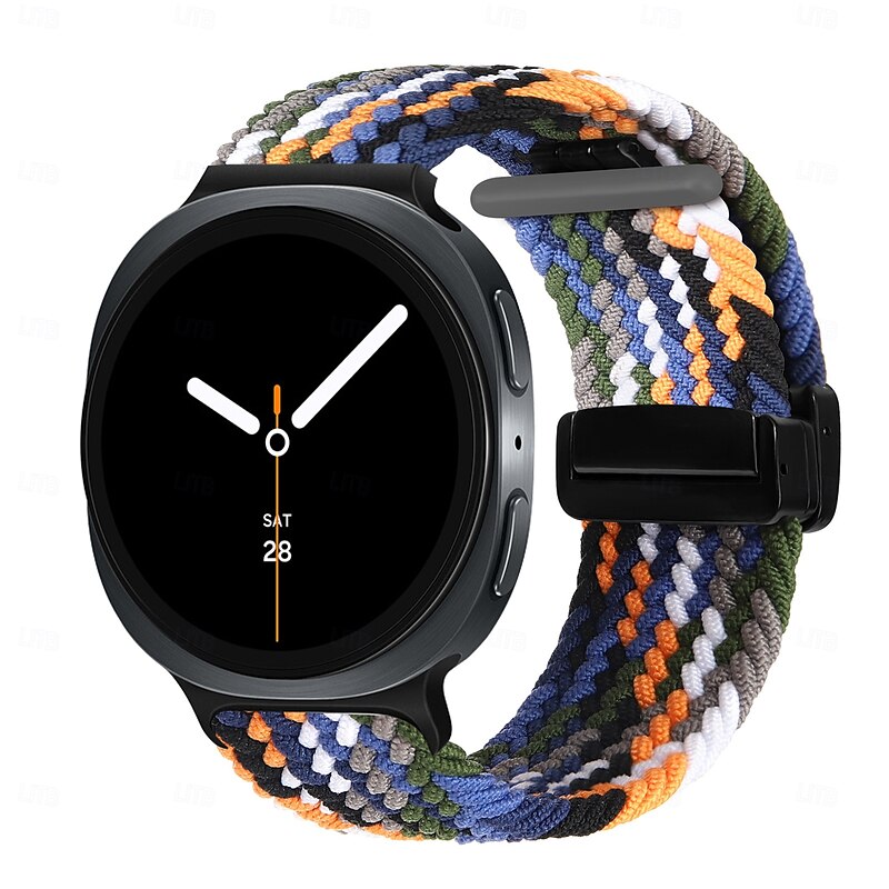 Watch Band for Samsung Galaxy Watch 8 40/44mm Watch 8 Classic 46mm Fabric Replacement  Strap Cute Elastic Waterproof Sport Band Handmade Braided Rope Wristband4