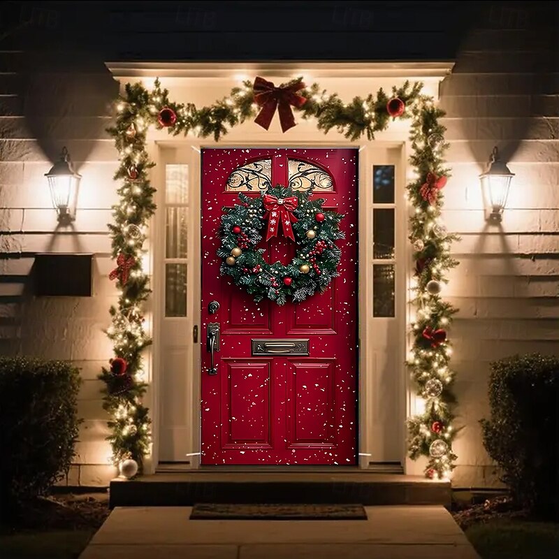 Christmas Posters Door Cover Outdoor Banners Ornaments Cute 3D Party Dorm Teens Room College Dorm Guys Man Cave Frat Bedroom Shooting Backgrounds Home Decor4