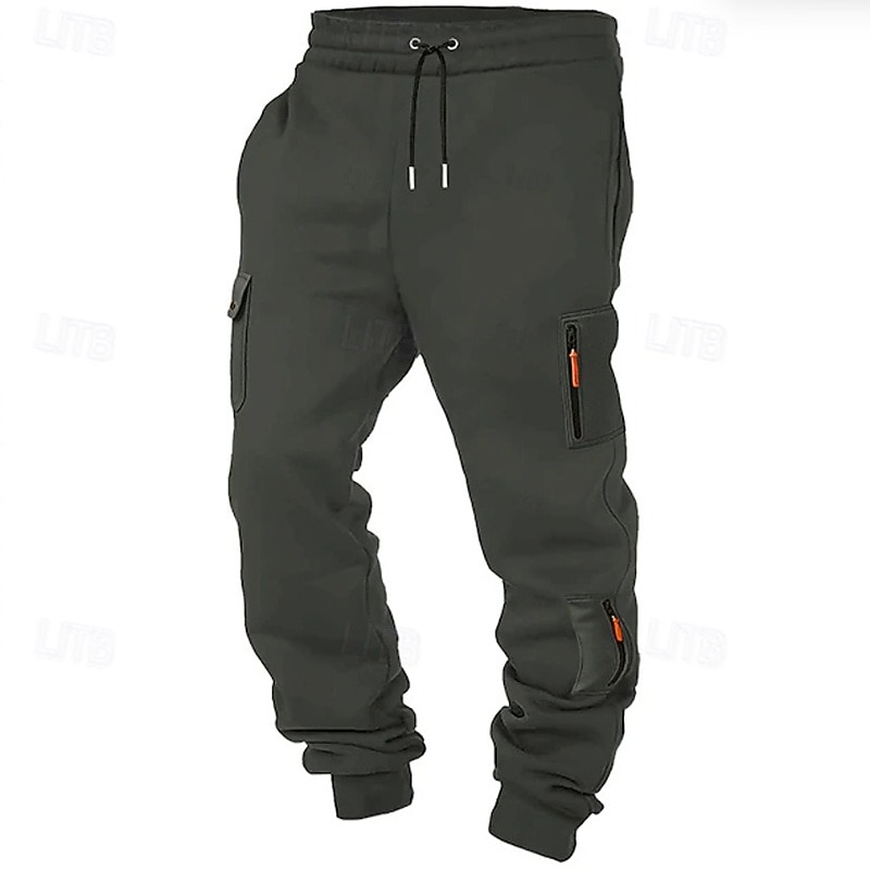 Men's Sweatpants Joggers Tactical Pants Trousers Cargo Sweatpants Drawstring Pocket Elastic Waist Plain Comfort Full Length Outdoor Casual Daily Fashion Classic Style Black White Stretchy2