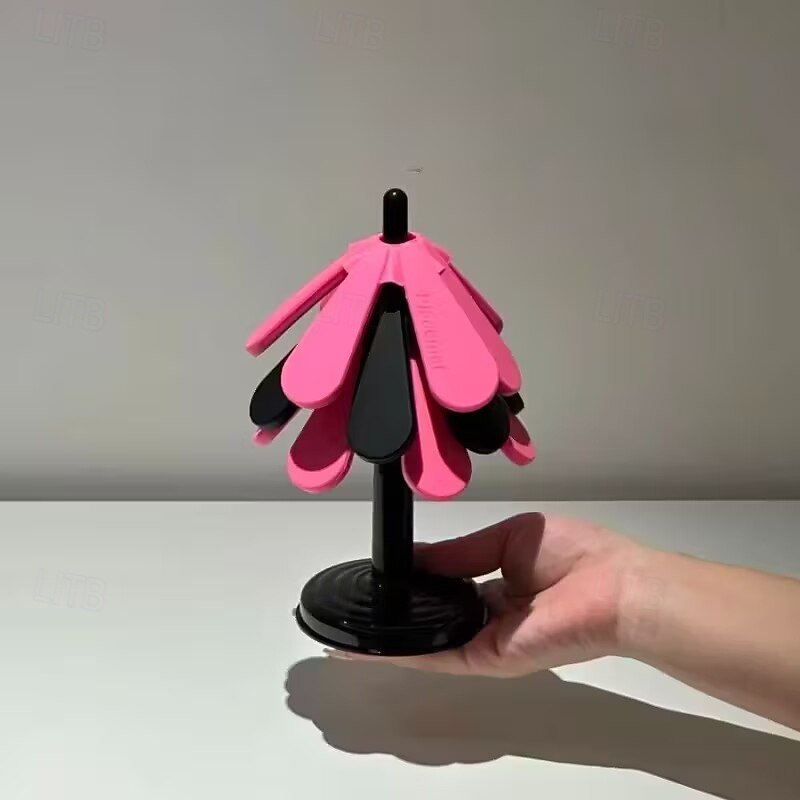 Christmas Tree Heat-Resistant Placemat with 3/4 Coasters & Stand - Non-Slip Kitchen Coaster, Heatproof Table Mat for Dining, Pot Pad, Cup Holder, Space-Saving Holiday Table Decor4