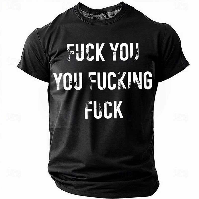 Men's Funny Slang Rude Lip T Shirt Short Sleeve T shirt 3D Print Crew Neck Shirt Fashion Daily Street Daily Black White Red Summer Spring Clothing Apparel S M L XL XXL XXXL2