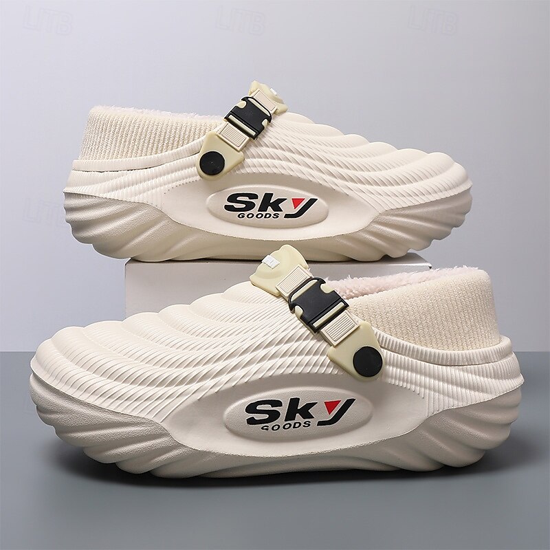 Men's Beige Slip-On Casual Sneakers with Textured Sole and Adjustable Strap, Lightweight Breathable Walking Shoes for Outdoor and Everyday Wear3