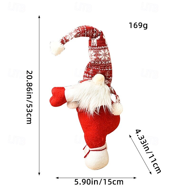 Christmas Gnome Curtain Tieback Doll Door Curtain Holder Creative Hanging Toy Elf Hat Xmas Home Decor Holiday Party Decoration3