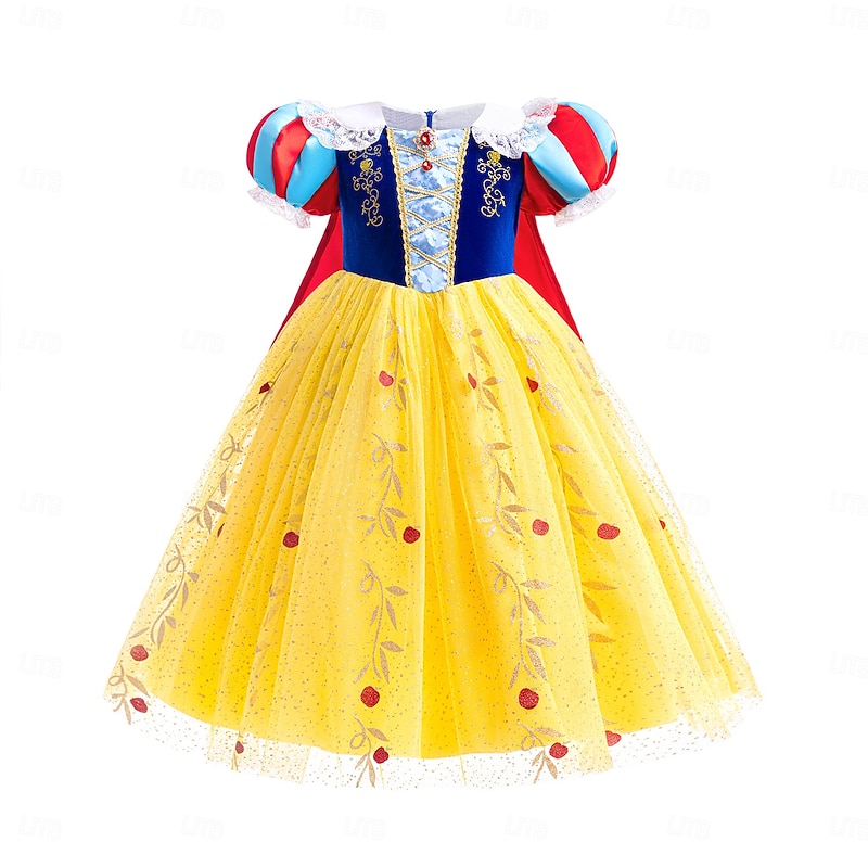 Frozen Snow White Fairytale Princess Flower Girl Dress Theme Party Costume Tulle Dresses Girls' Movie Cosplay (With Accessories) Dress Accessory Set Halloween Carnival World Book Day Costumes2
