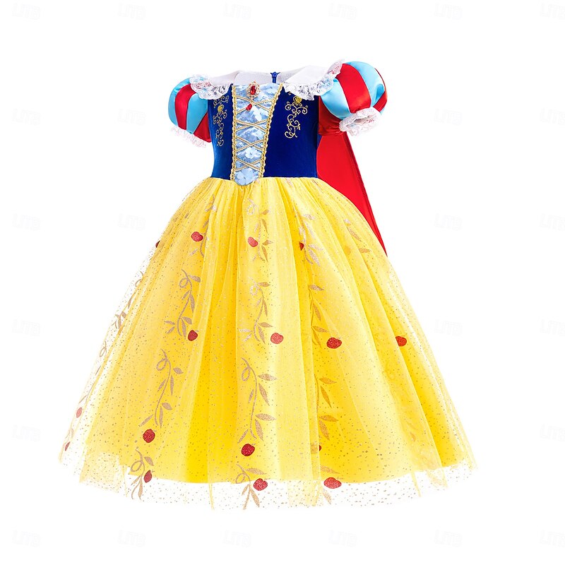 Frozen Snow White Fairytale Princess Flower Girl Dress Theme Party Costume Tulle Dresses Girls' Movie Cosplay (With Accessories) Dress Accessory Set Halloween Carnival World Book Day Costumes3