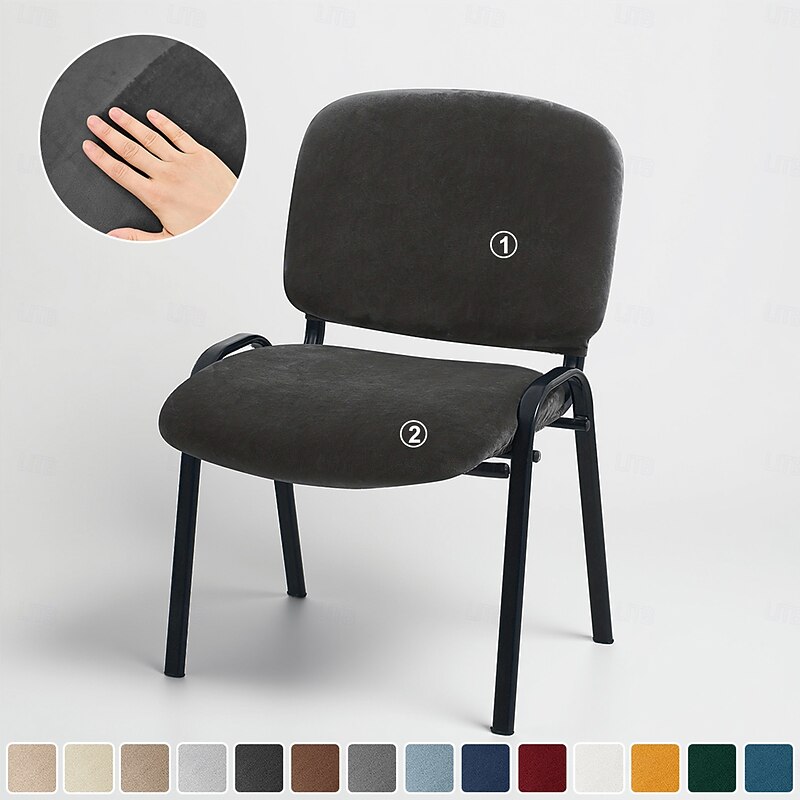 2pcs setVelvet Folding Chair Slipcover, Stretch Chair Protector for Wedding, Banquet, Party, or Home Decoration