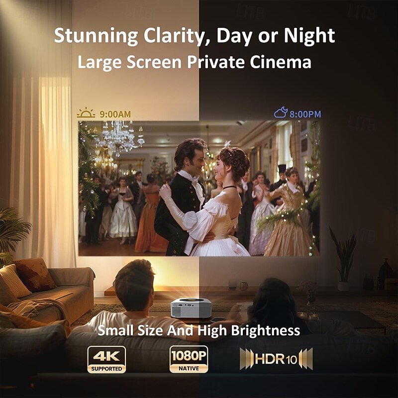 2025 New Product - YT800 1080P Effect Projector with Touch Control Electronic Whiteboard Gaming Drawing Children's Teaching Office and Other Multi Scene Applications 1920 * 1080 Electric Focusin4