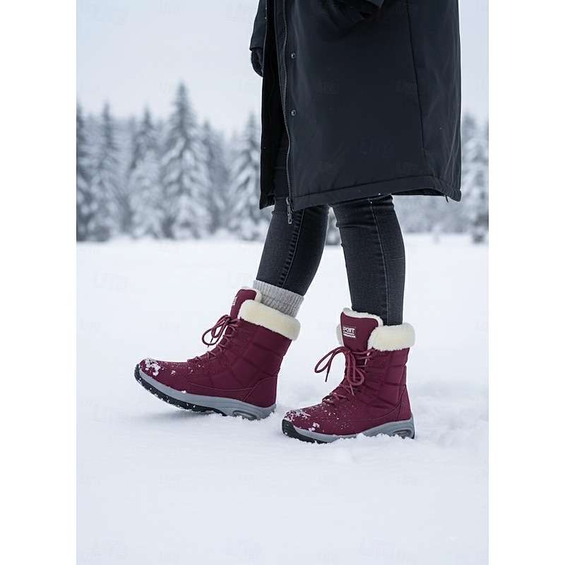 Women's Waterproof Winter Snow Boots with Warm Plush Lining and Non-Slip Sole – Ideal for Outdoor Cold Weather Activities2