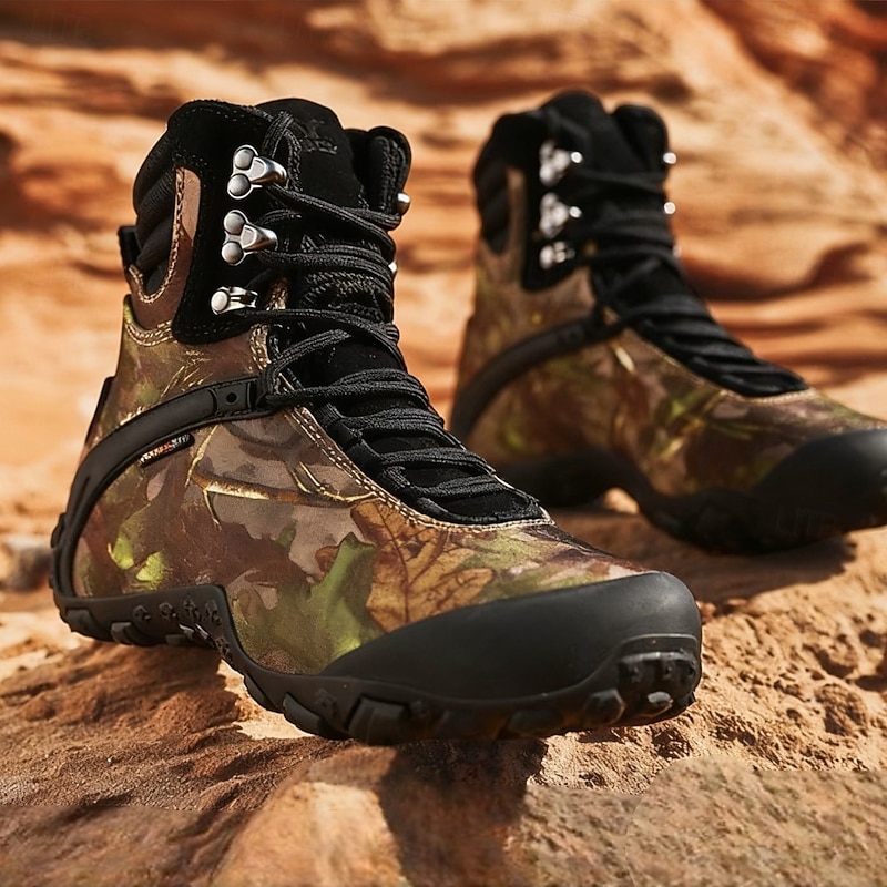 Men's Waterproof Camo Tactical Boots with Non-Slip Sole, Outdoor Hunting Hiking Military Combat Shoes4