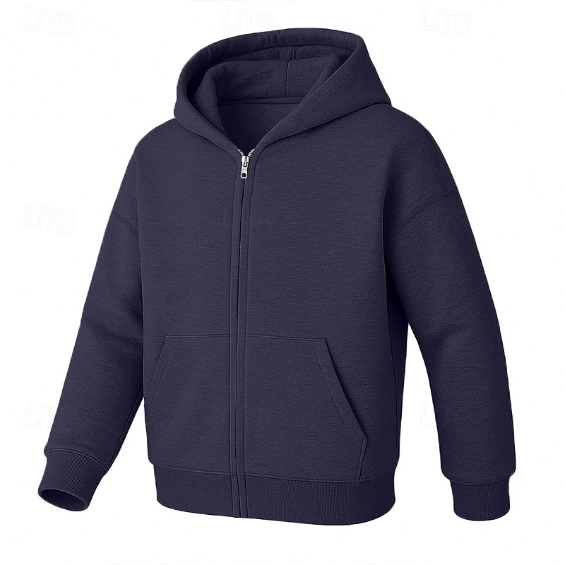 Men's Hoodie Full Zip Hoodie Black White Navy Blue Light Grey Hooded Plain Zip Up Sports & Outdoor Casual Daily Streetwear Cool Sportswear Spring &  Fall Clothing Apparel Hoodies Sweatshirts3