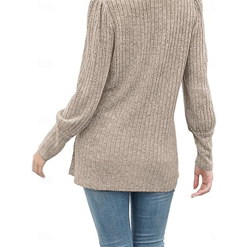 Women's Blouse Solid Color Stylish Casual Long Sleeve Square Neck Regular Tops Daily Buttons Black Army Green Blue Brown Apricot Summer Spring Fall Winter4