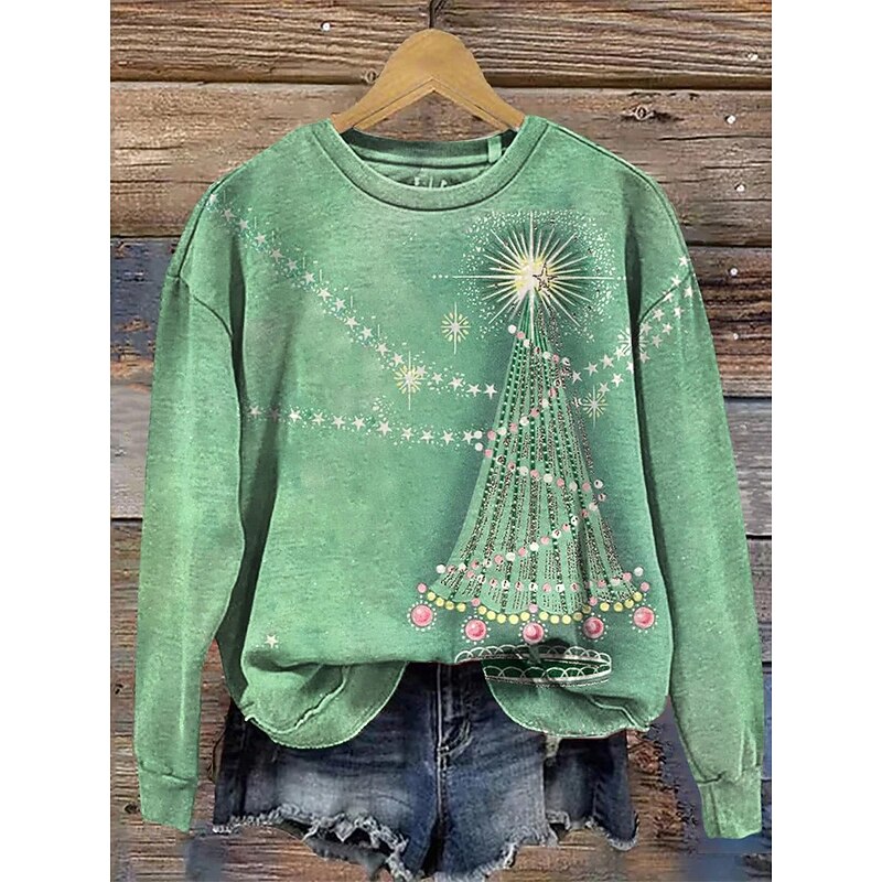 Women's Pullover Sweatshirt Hoodies Floral Graphic Fashion Casual Long Sleeve Crew Neck Regular Tops Street Dailywear Print Yellow Brown Green Spring Fall Winter2