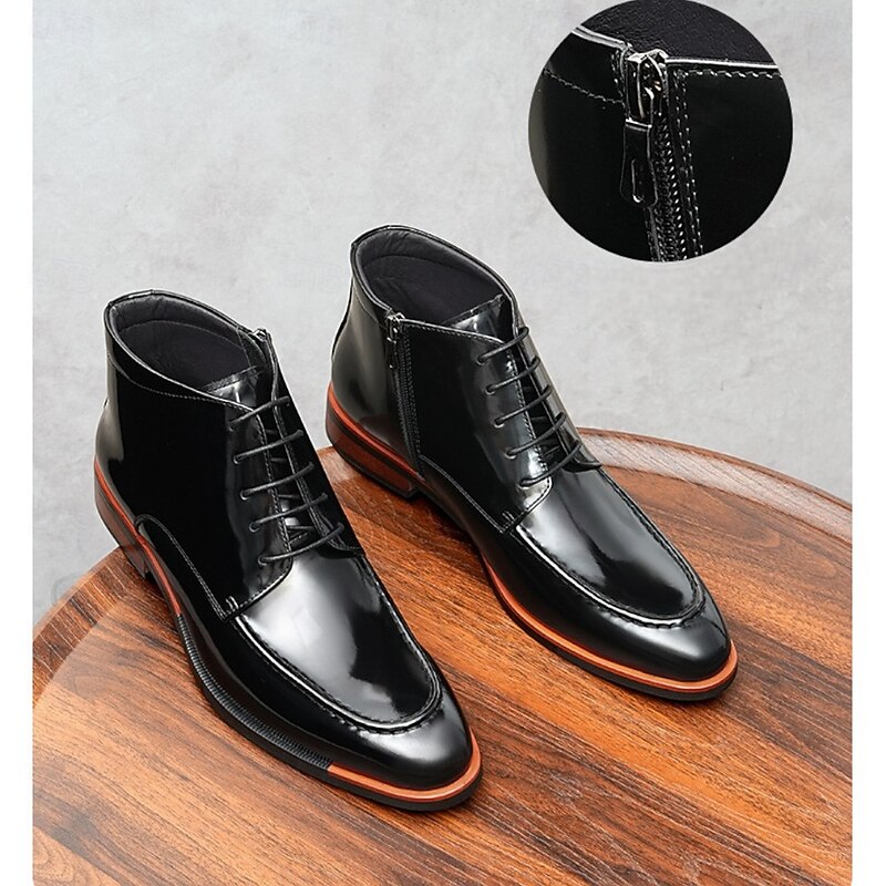 Men's Luxury Genuine Leather Dress Boots -Polished Formal Business Casual Shoes for Office, Wedding, and Evening Wear4