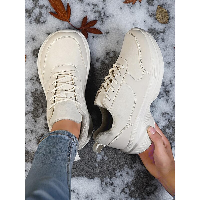 Women's Purple Warm Fur Lined Wide Fit Sneakers with Non-Slip Sole, Cozy Winter Casual Shoes for Ladies, Comfortable Outdoor Walking & Cold Weather Wear