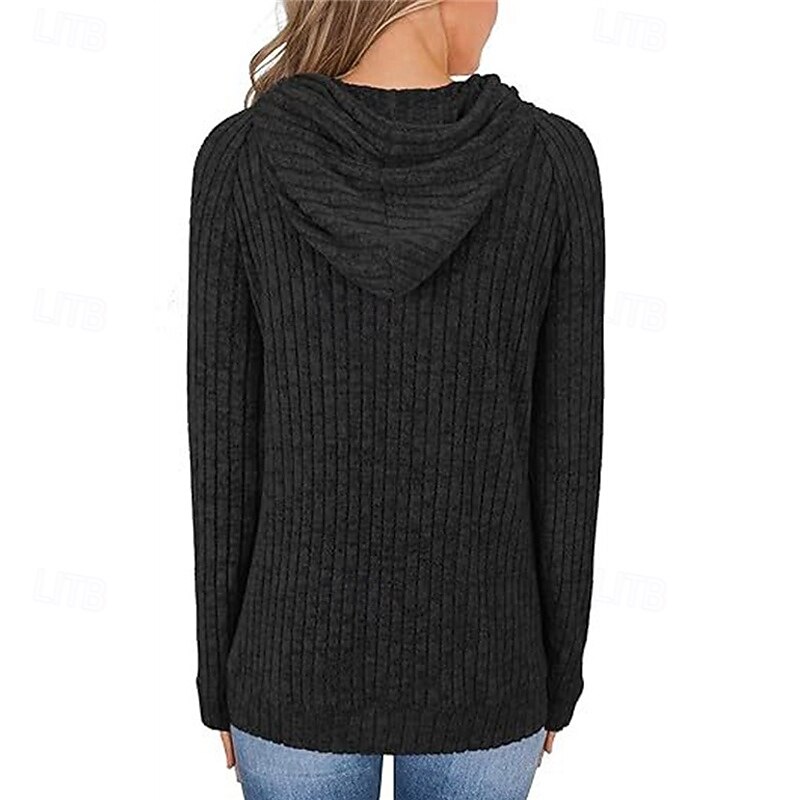 Women's Pullover Hoodies Plain Fashion Basic Casual Long Sleeve Hooded Regular Tops Street Dailywear Drawstring Pocket Black Red Navy Blue Purple Green Spring Fall2