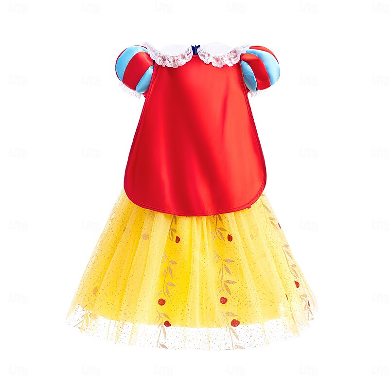 Frozen Snow White Fairytale Princess Flower Girl Dress Theme Party Costume Tulle Dresses Girls' Movie Cosplay (With Accessories) Dress Accessory Set Halloween Carnival World Book Day Costumes4