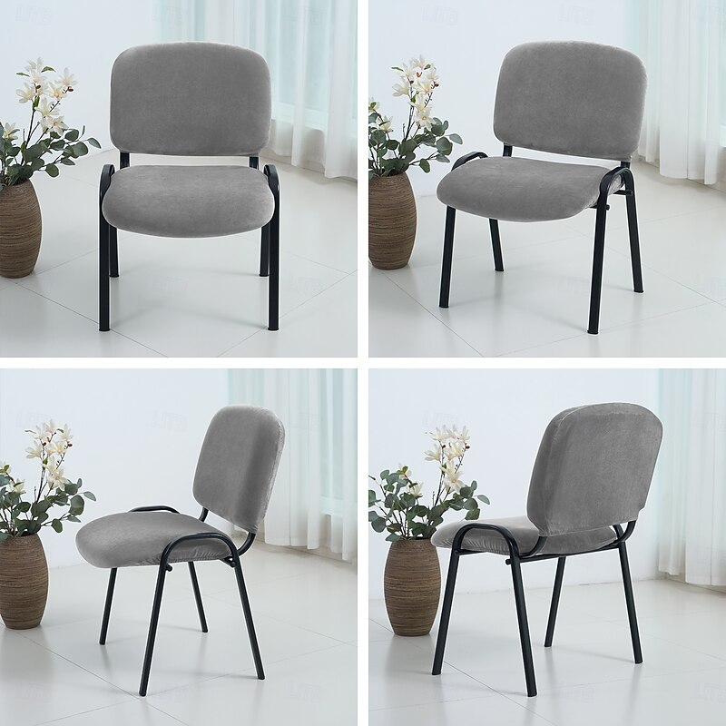 2pcs setVelvet Folding Chair Slipcover, Stretch Chair Protector for Wedding, Banquet, Party, or Home Decoration4