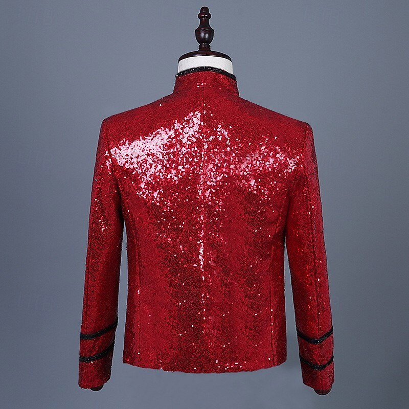 Retro Vintage Rococo Coat Masquerade Circus Jacket Prince Aristocrat Sequins Fancy Dress Men's Carnival Masquerade Mardi Gras Event / Party Adults' Coat Spring Fall & Winter4